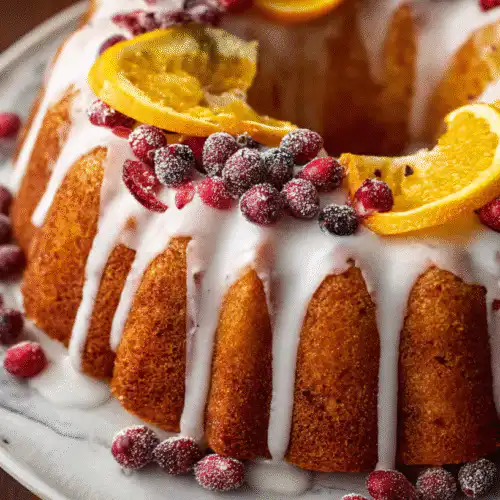 festive cranberry orange cake