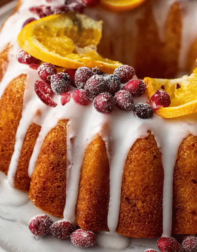festive cranberry orange cake