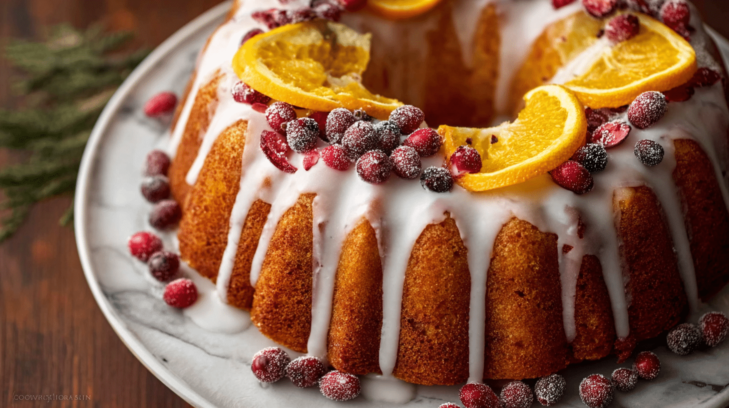 festive cranberry orange cake