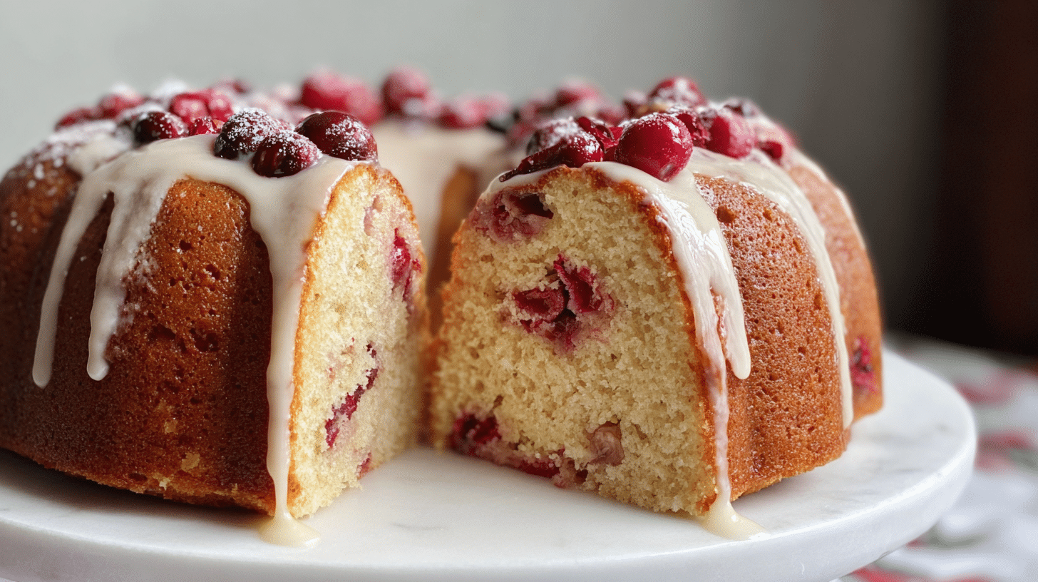 cranberry sour cream bundt cake