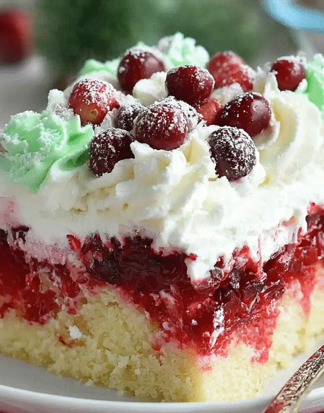 Christmas cranberry poke cake recipes 2025