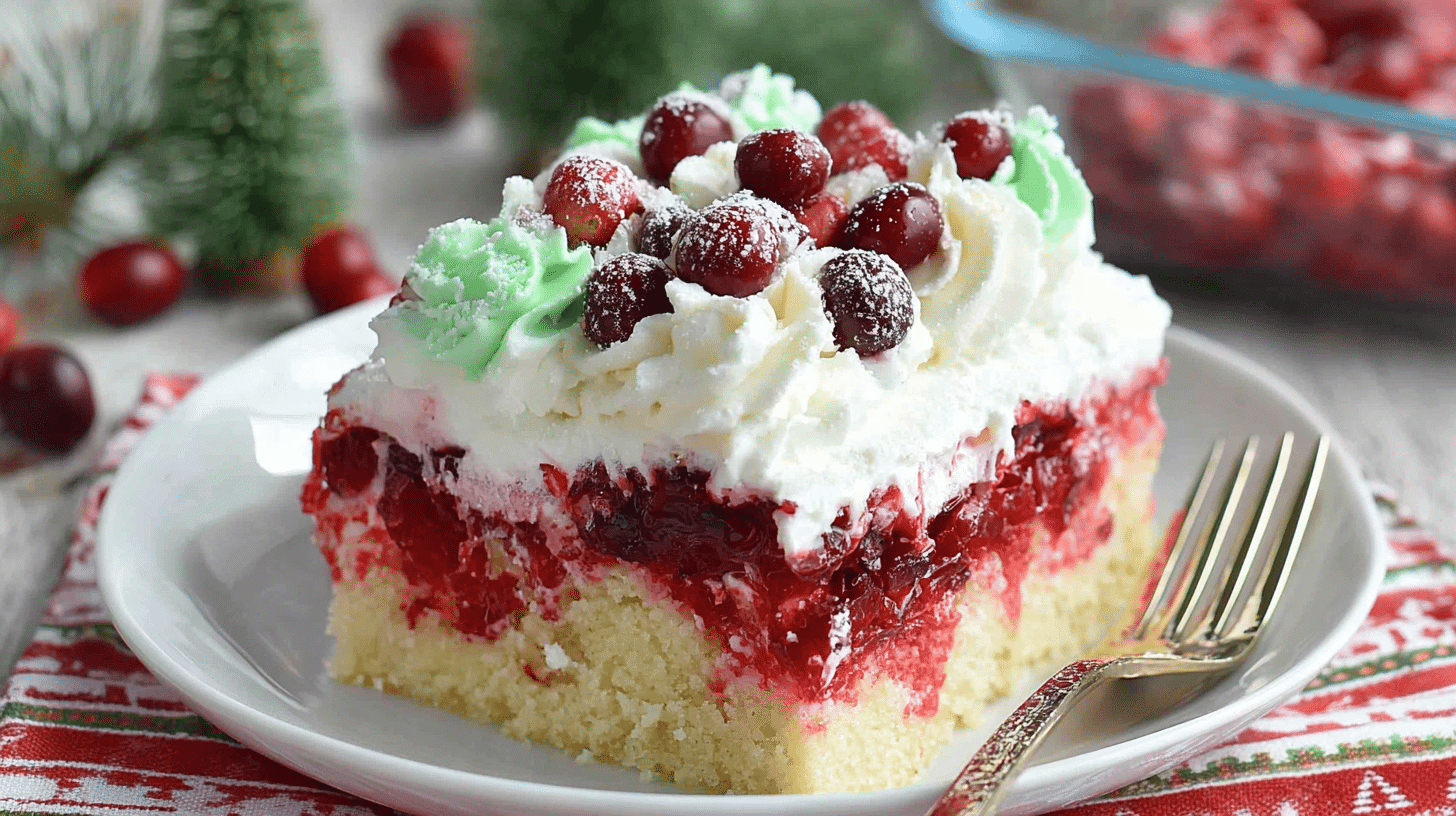 Christmas cranberry poke cake recipes 2025
