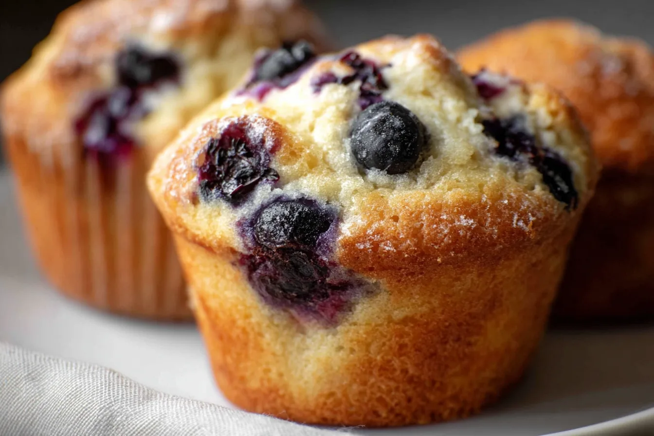 Sourdough Blueberry Muffins