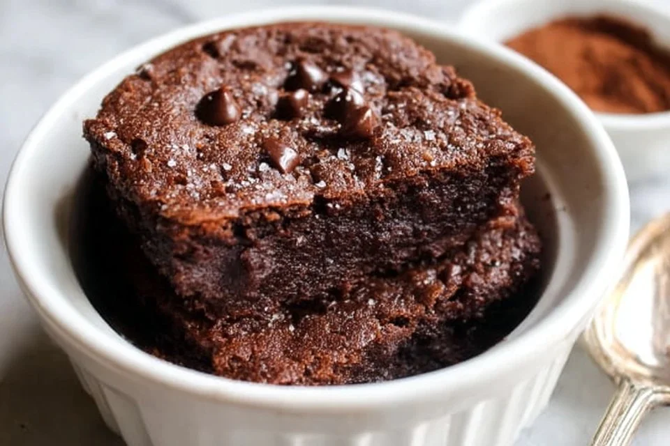 Delicious 2-Minute Protein Brownie ready to enjoy