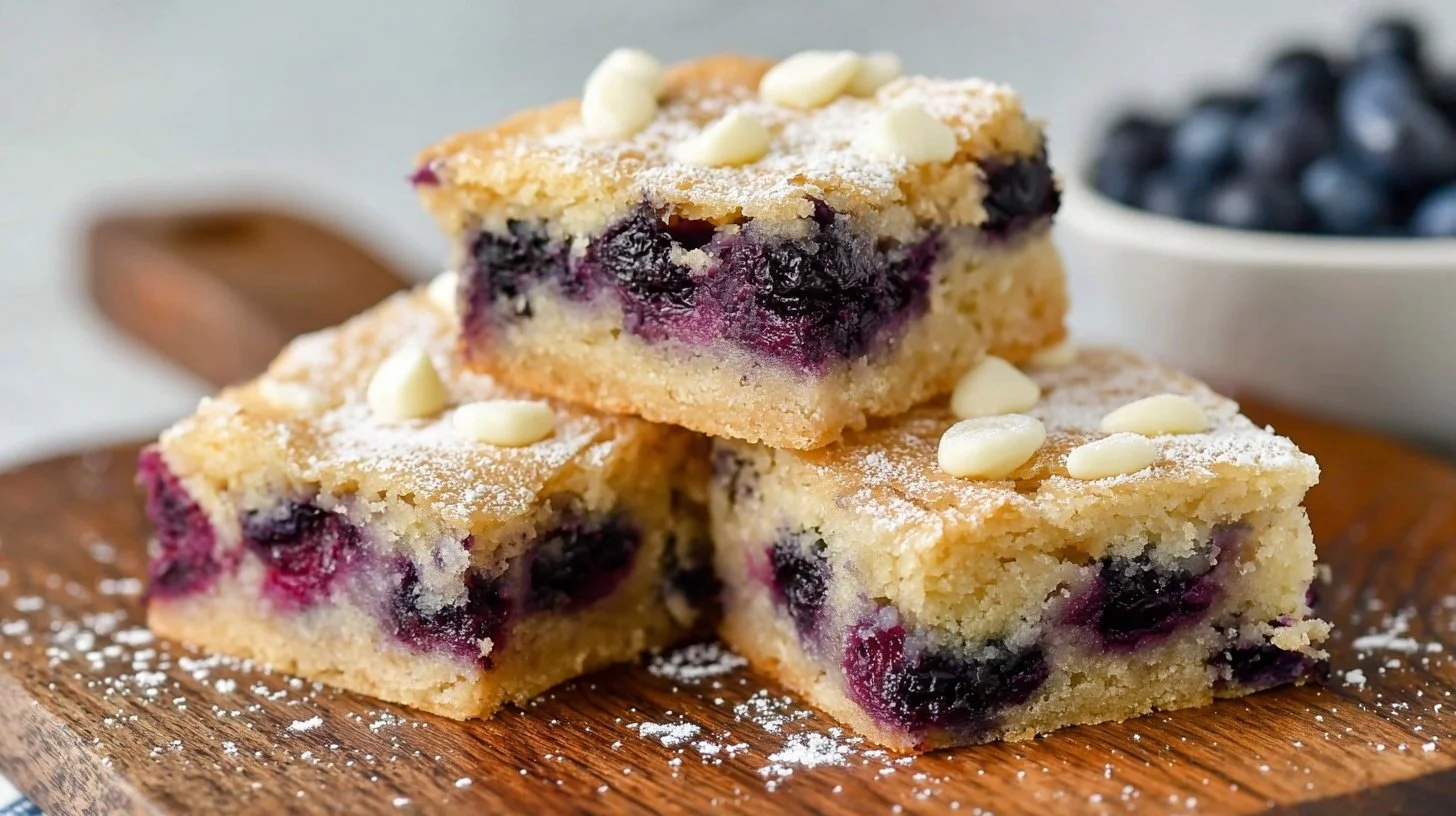 Blueberry White Chocolate Blondies 2 Blueberry White Chocolate Blondies