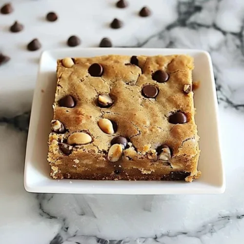 Delicious brown butter blondies with a golden brown crust and soft interior
