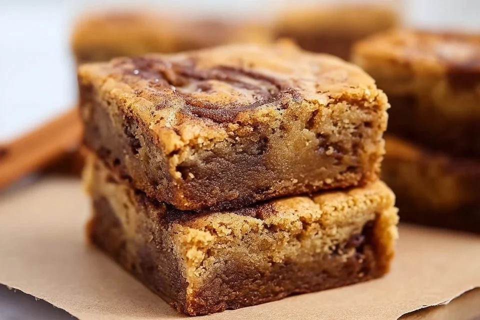 Cinnamon Roll Blondies 1 Cinnamon Roll Blondies