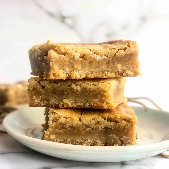 Easy blondie recipe with gooey texture and sweet flavor, great for dessert.
