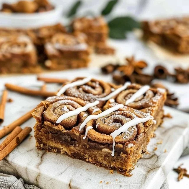 Easy Cinnamon Roll Blondies
