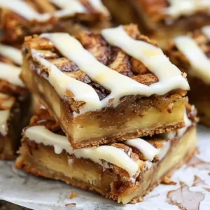 easy cottage cheese cinnamon roll blondies recipe 3 Delicious easy cinnamon roll blondies with gooey cinnamon swirls