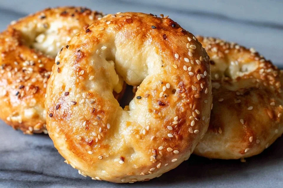 Delicious Greek Yogurt Bagels ready to be enjoyed for breakfast or snack