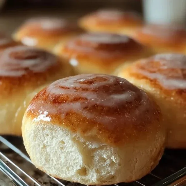 Old fashioned sourdough rolls, soft and fluffy, fresh out of the oven.