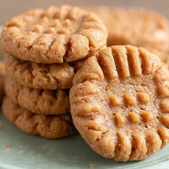 Delicious peanut butter no bake cookies on a plate, ready to enjoy.