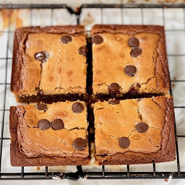 Deliciously soft snickerdoodle blondies with a cinnamon sugar topping.