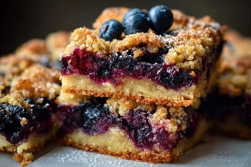 Sourdough Blueberry Breakfast Bars