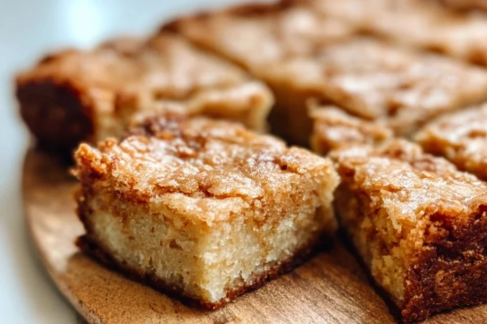 Delicious homemade sourdough blondies made from sourdough discard.