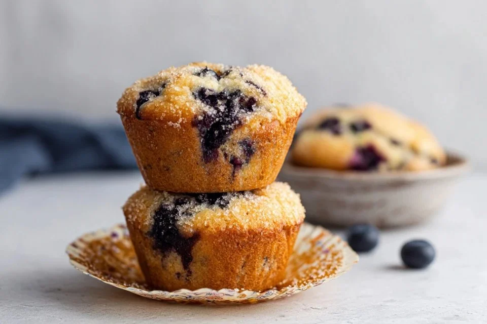 Easy Blueberry Muffins Using Sourdough Discard