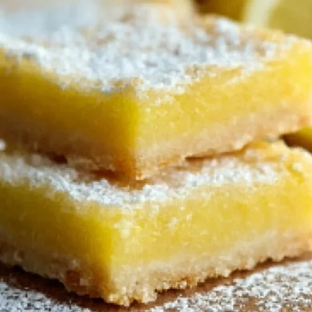 Delicious super easy lemon bars ready to be served