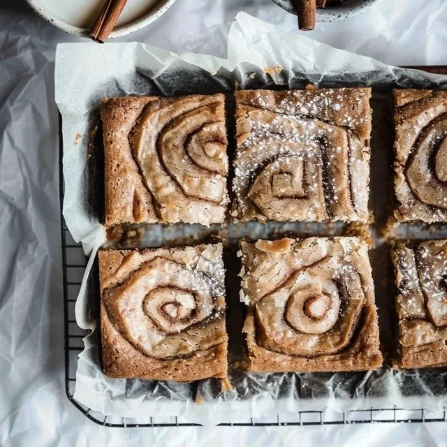 The BEST Cinnamon Roll Blondies