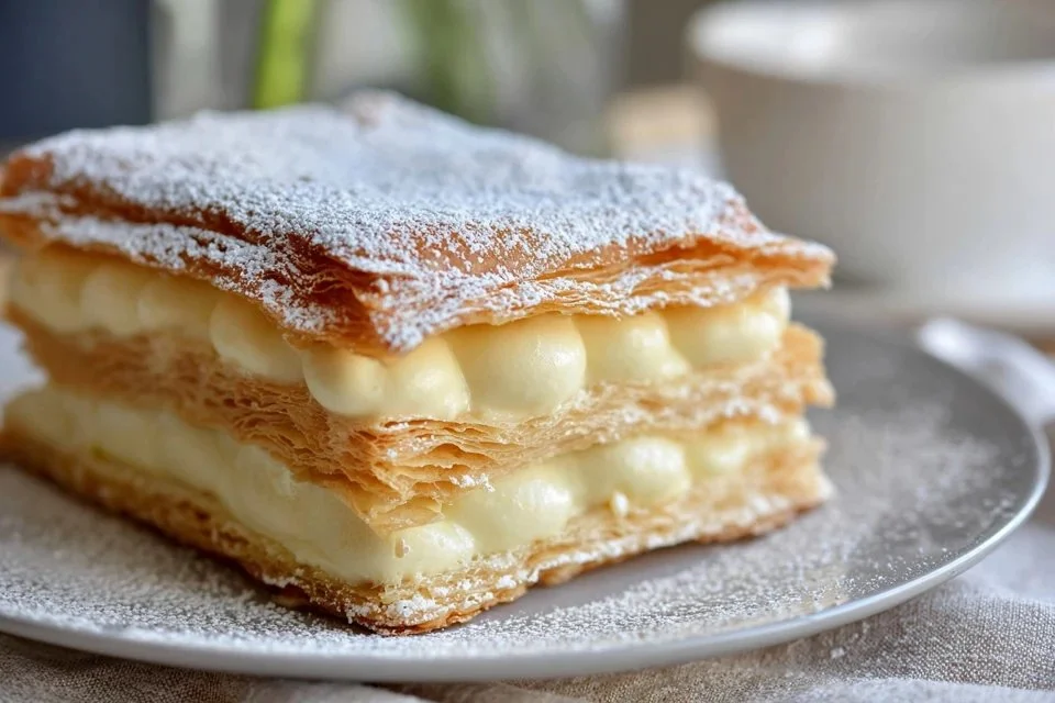 Vanilla Custard Puff Pastry Cake