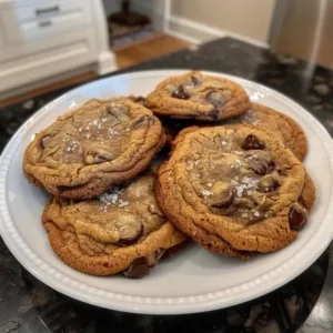 Chewy sourdough cookies on a cooling rack