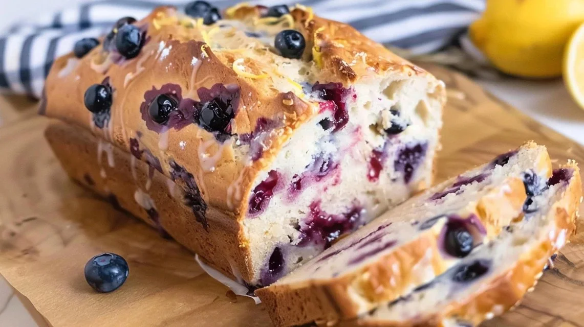 Blueberry Lemon Cream Cheese Sourdough Loaf