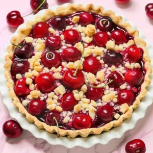 Cherry Vanilla Shortbread Tart 3 Delicious Cherry Vanilla Shortbread Tart topped with fresh cherries