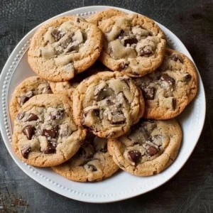 Chewy sourdough chocolate chip cookies made with discard recipe