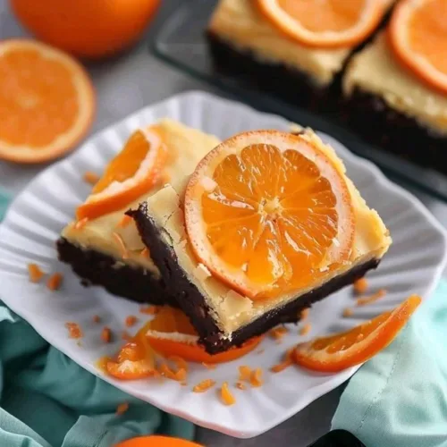 Homemade Chocolate Orange Bars with vibrant orange zest and rich chocolate