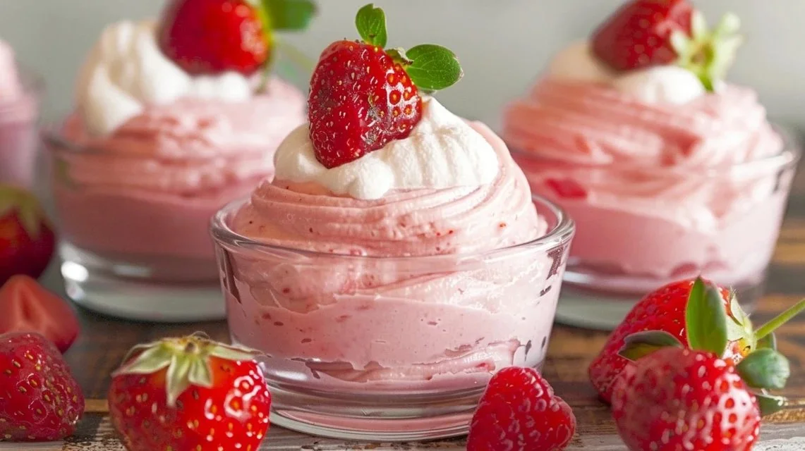 Easy Fresh Strawberry Mousse