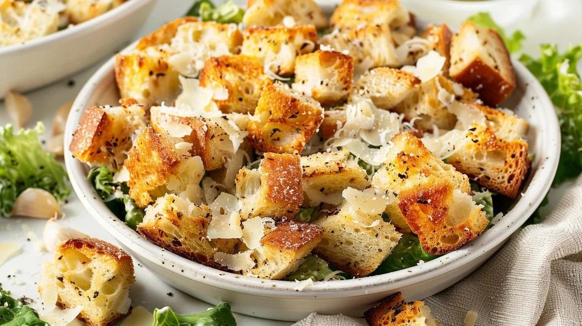 Easy Homemade Croutons (Garlic & Parmesan)