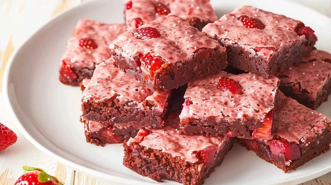 Easy Strawberry Brownies Using Cake Mix For Quick Summer Treats