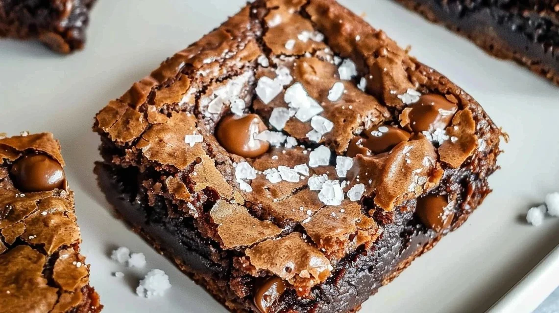 Sourdough Discard Brownies with Sea Salt 2 Sourdough Discard Brownies with Sea Salt