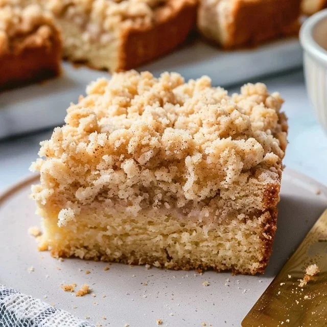 gluten-free-coffee-cake-2026-04-05-092505 Slice of gluten-free coffee cake with a crumb topping on a plate