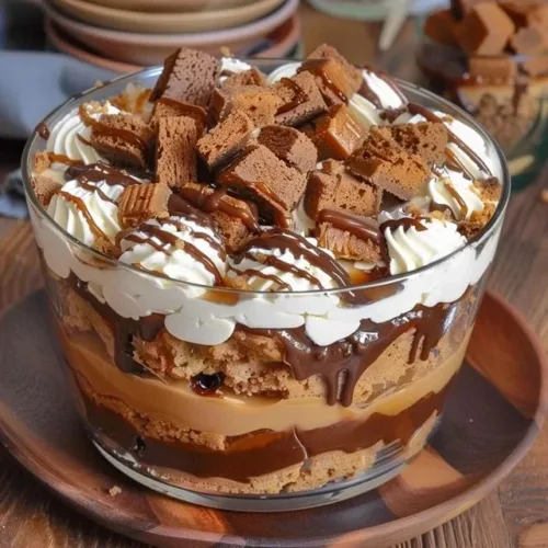 Irresistible Biscoff Lotus caramel trifle with creamy layers
