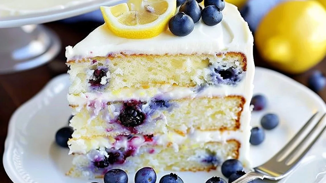 Lemon Blueberry Cake (Moist & Fluffy Recipe)