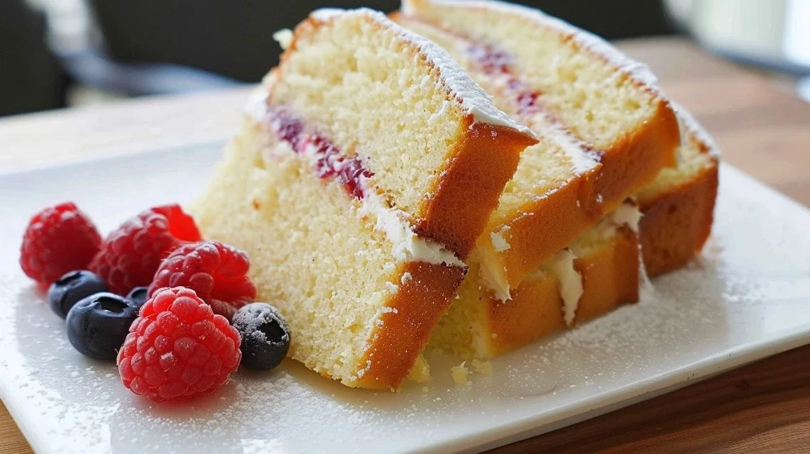 Low Calorie Vanilla Cake with Greek Yogurt