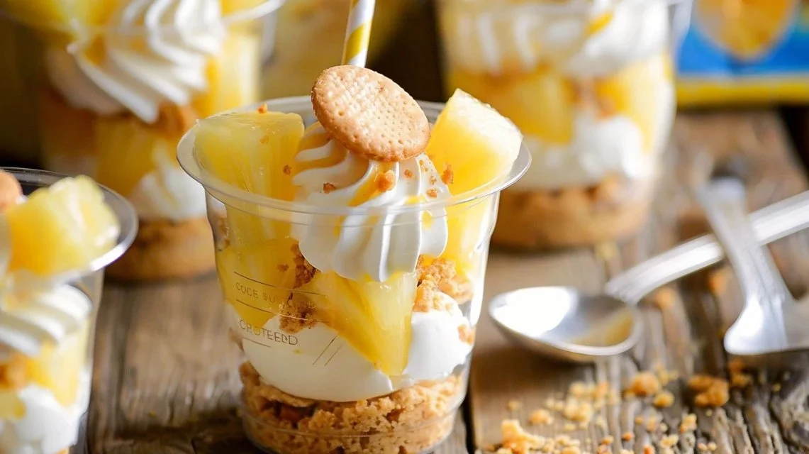 Mini Pineapple Cheesecake Trifles