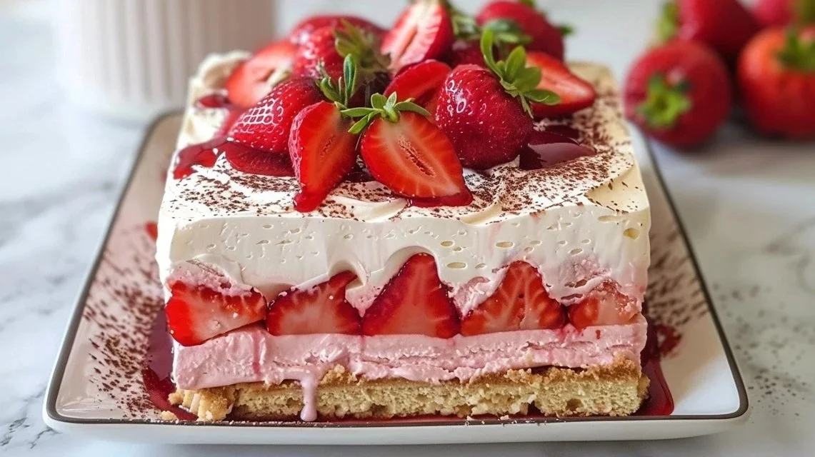 No-Bake Strawberry Icebox Cake