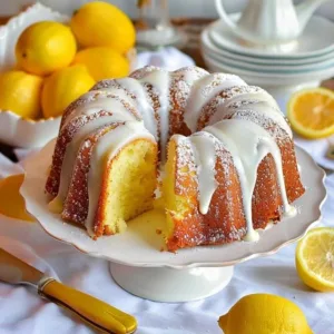 Delicious slice of perfect lemon pound cake with lemon garnish