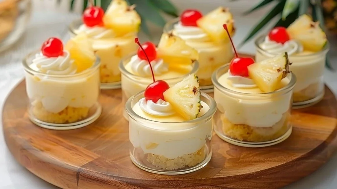 No Bake Hawaiian Pineapple Cheesecake Cups