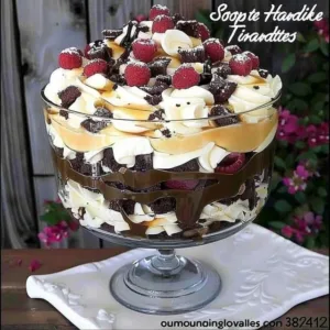 Scoop of Heaven Trifle recipe 3 Delicious Scoop of Heaven Trifle dessert with layers of cream and fruit