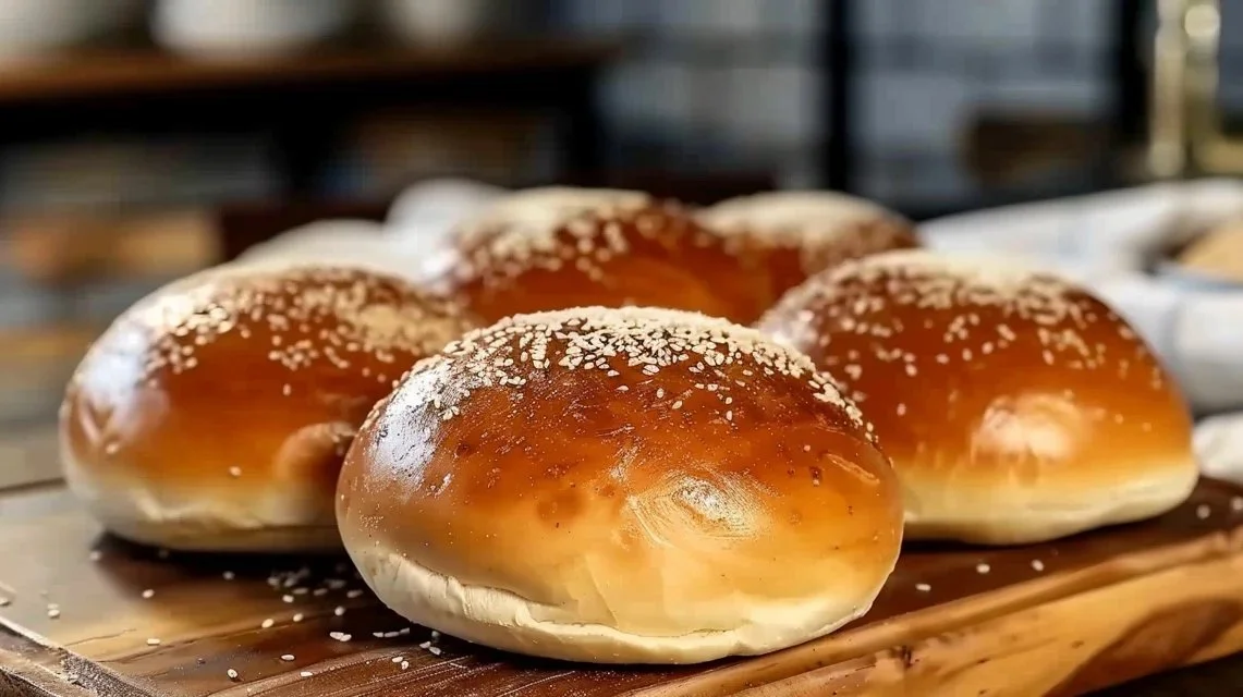 Soft Sourdough Burger Buns