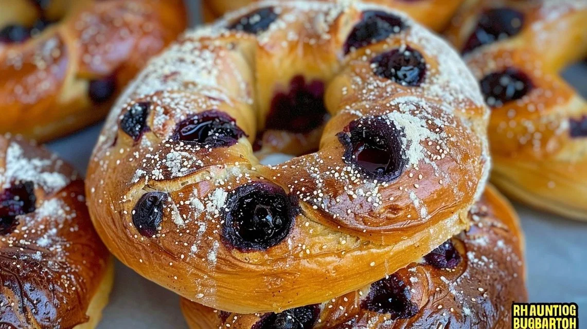 Sourdough Blueberry Bagels