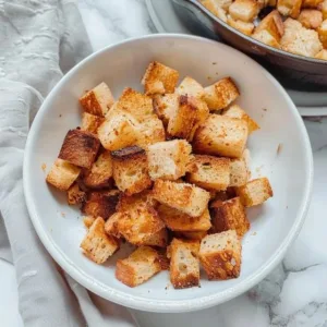 Sourdough Croutons 3 Homemade sourdough croutons for salads and soups