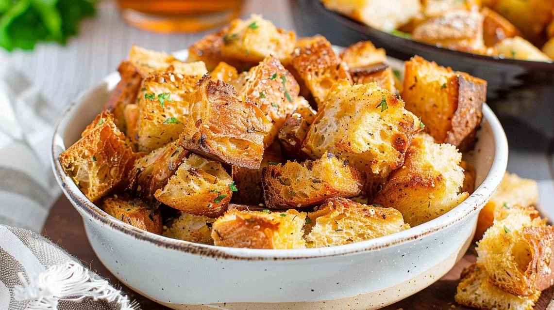 Sourdough Croutons 2 Sourdough Croutons