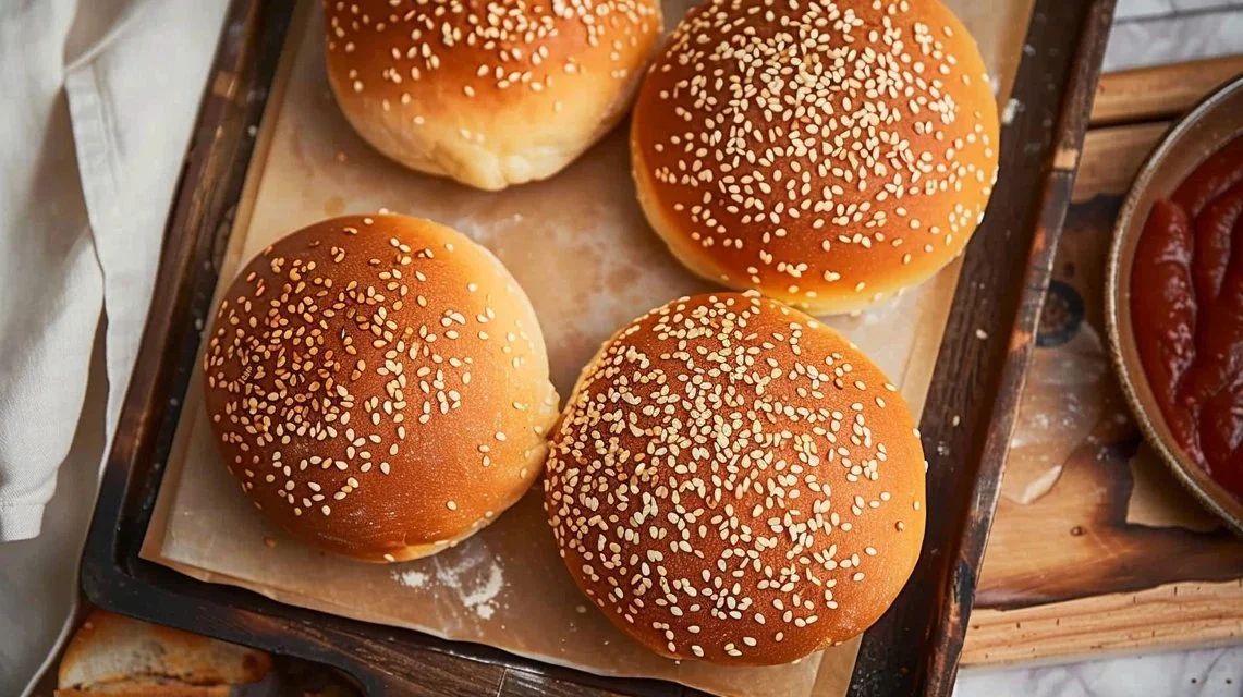 Sourdough Discard Hamburger Buns Made Easy