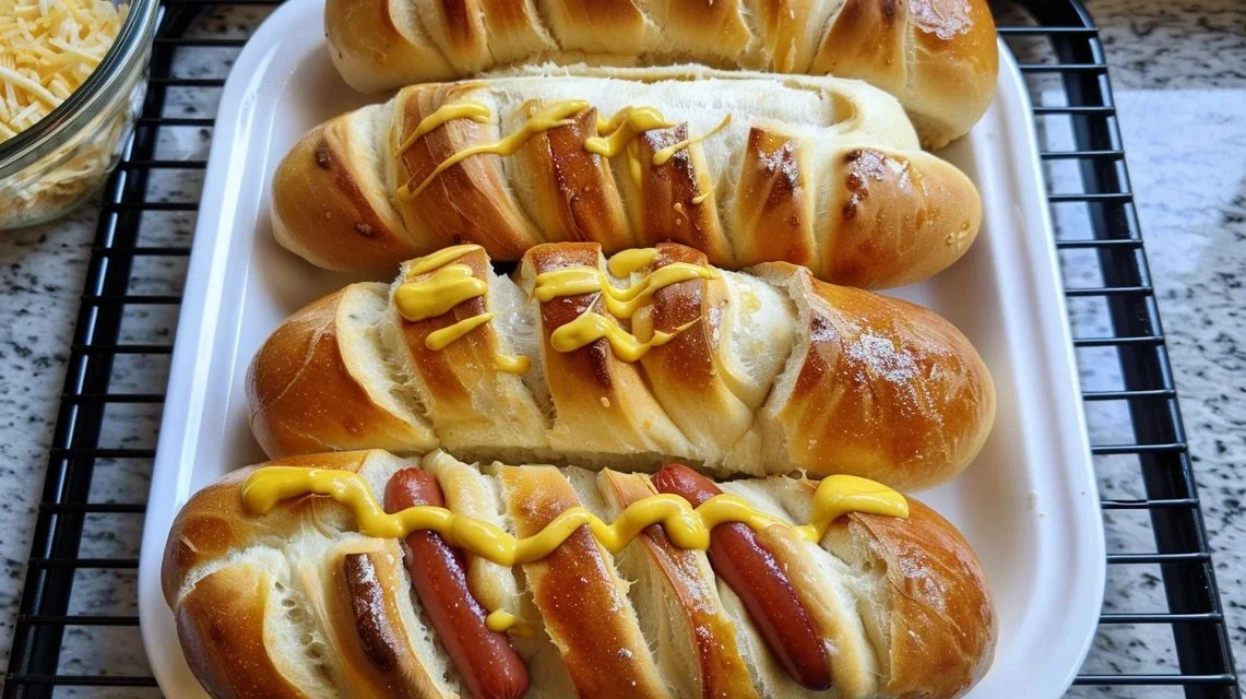 Homemade Sourdough Discard Hot Dog Buns