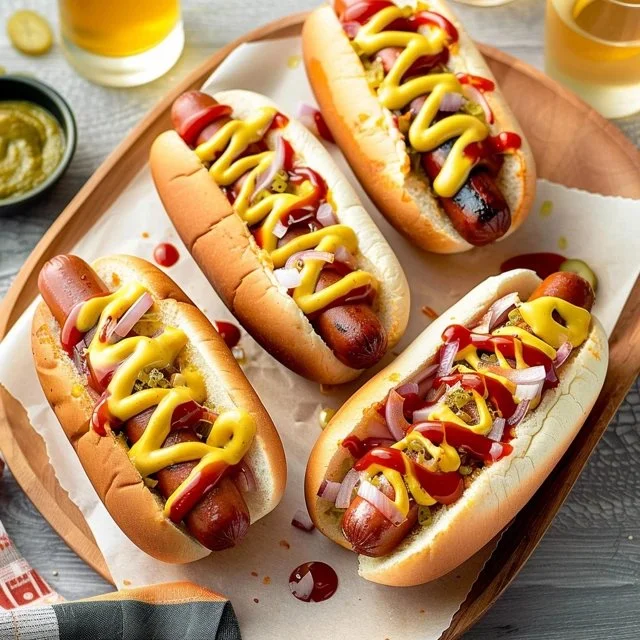 Homemade sourdough discard hot dog buns fresh out of the oven.