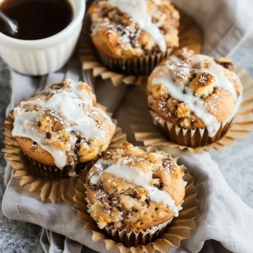 Freshly baked sourdough fall muffins with seasonal spices
